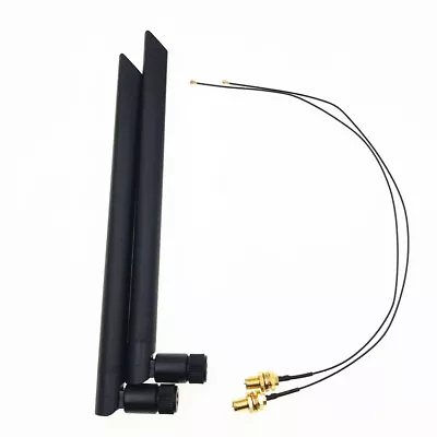 2 X 6dBi Dual Band IPEX MHF4 U.fl RP-SMA Antenna Set For 9260 AX200 NGFF Card • $6.99