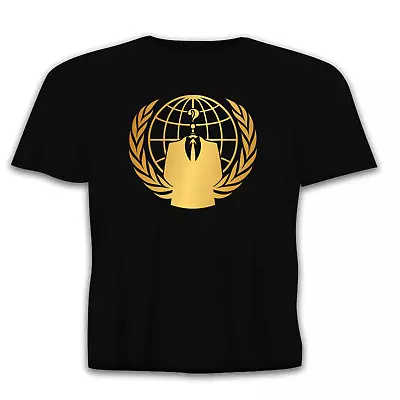 Anonymous Suit World We Are Legion Vendetta V Freedom Hacker Mask Anon T Shirt • £12.99