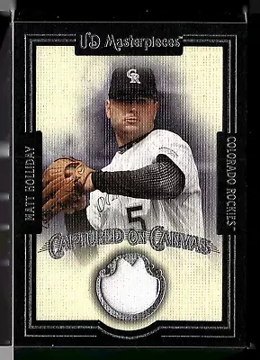 2007 Upper Deck Masterpieces Captured On Canvas Matt Holliday Game Used Jersey • $5.99