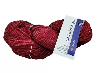 Malabrigo Yarn Mecha Pure Merino Superwash Wool 130 Yds 033 Cereza Guage 11 - 13 • $15.97