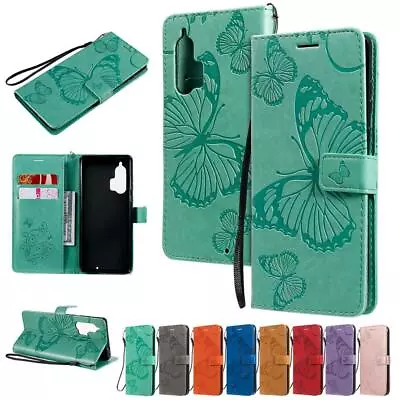 For Motorola Moto New 3D Embossed Butterfly Flip Wallet PU Leather Case Cover • $7.99