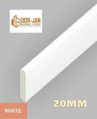 20mm White UPVC Plastic Trim Cloaking Fillet Window Bead Length 1m - 5m COILED • £10.28
