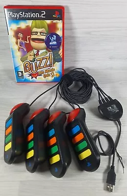 £12.99 • Buy Wired Buzz Buzzers  Bundle PS2 PlayStation 2 PAL + Music / Hollywood Quiz