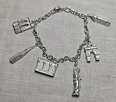 Metropolitan Museum Of Art MMA USA 925 Sterling Silver NYC 7.5  Charm Bracelet  • $395