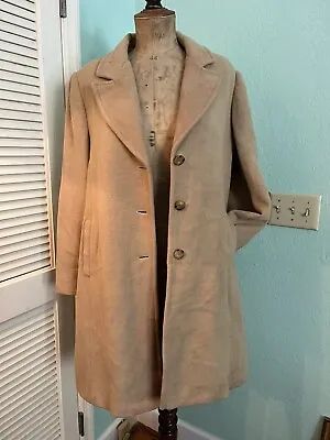 Vintage Larry Levine 100% Camel Hair Women's Coat Jacket  Tan Sz 14 • $99