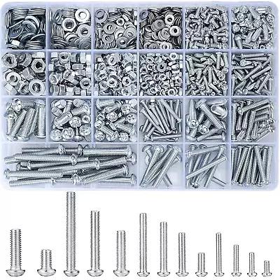 1080 Pcs Screws Bolts And Nuts Assortment Kit Metric Machine Screws And Nuts An • $14.28