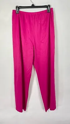 Vintage Vanity Fair Womens Pajama Pants Satin Feel Pink Drawstring Size Large. • $17.95