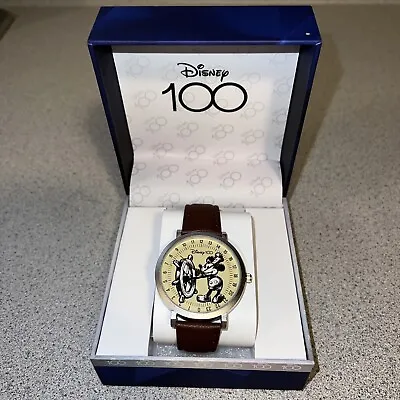 Disney 100 Anniversary Mickey Mouse Steamboat Willie Watch - NIB NEW • $54.99