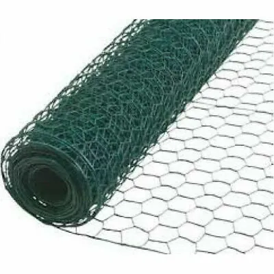 £29.99 • Buy PVC Coated Chicken Wire Rabbit Mesh Green Fencing Aviary Fence 25M  2 Widths