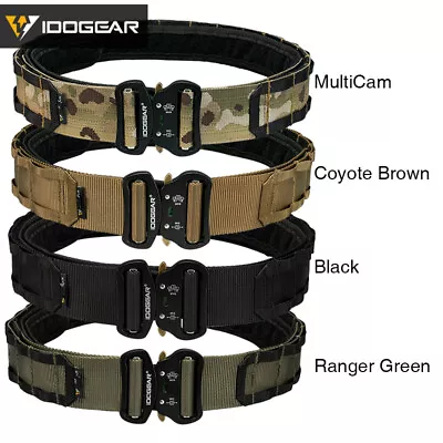 IDOGEAR 2  Tactical Belt Combat Quick Release Metal Buckle MOLLE Mens Belts Gear • $27.93