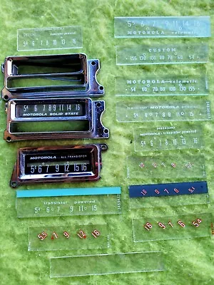 15 Piece Vintage Motorola Car  Radio Stereo Parts Glass Dial Bezel Nose Pieces • $29