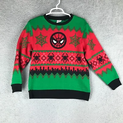 Mad Engine Marvel Spiderman Multicolor Ugly Christmas Holiday Sweater L • $15.49