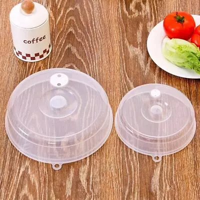 Microwave Food Cover Plate Vented Splatter Protector Clear Hot Kitchen Lid BEST • £5.15