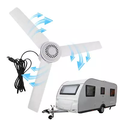 Portable Ceiling Fan Mini USB Tent Fans For RV Camping Outdoor Gazebo Canopy • $32.60