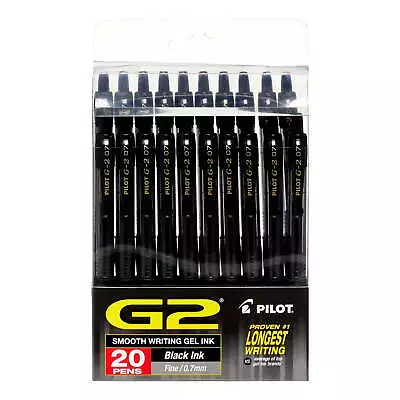 G2 Retractable Gel Ink Pens Fine Point Black 20 Pk 55126960 • $18.44