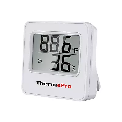 $10.99 • Buy ThermoPro TP157W Digital Indoor Hygrometer Thermometer Humidity Meter For Room