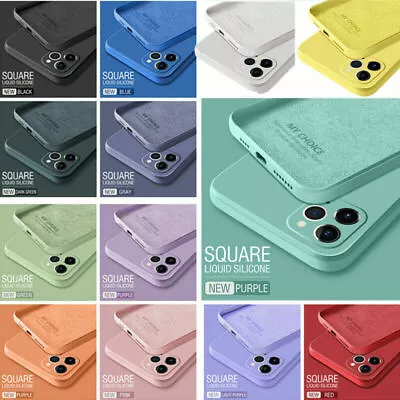 $9.01 • Buy Liquid Silicone Case For IPhone 14 Pro Max 13 12 11 XS XR 8 7+ Camera Lens Cover