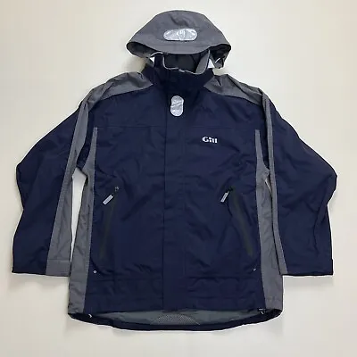 $50 • Buy GILL Coast Sport Jacket Sailing Waterproof Coat Men's Size Medium M Blue / Gray