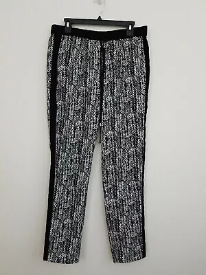 Vince Camuto Rich Black White Printed Soft Pants M MSRP:$99 • $19.80