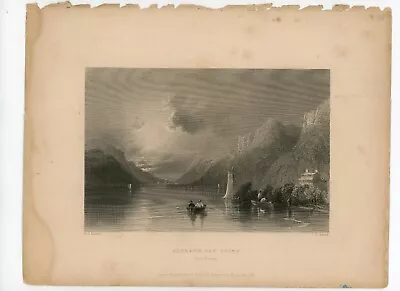 W.H. BARTLETT AMERICAN SCENERY Sabbath Day Point Litho. Page From 1840 Book • $44.99