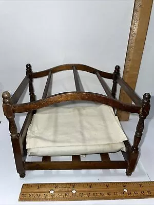 Vintage Wooden Handmade Doll Bed 7” Wide X 6”tall • $9.95