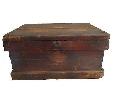 Antique Tool Chest Primitive Wood Tool Box Folk Art Tool Chest Hand Made Cabinet • $140