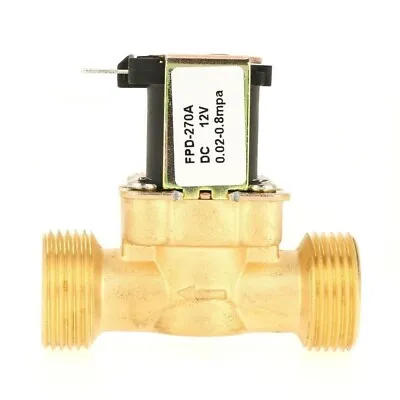 DC 12V Inlet Valve 3/4 Inch Water Shut Off Valve Brass Electric  Water Control • $17.31