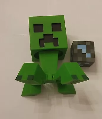 Minecraft Green Creeper Vinyl Action Figure Notch 6  With Diamond Block • $11