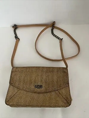 Ugg Cross Body Clutch Glitter Leather Purse Evening  Bag Good Condition • $25.64