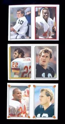 1985-1987 Topps CHRIS BAHR Oakland Raiders Sticker 3-Card Lot • $3