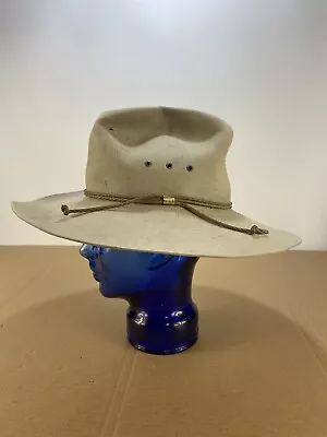 Vintage 50s 60s Stetson John Wayne Cowboy Hat Beaver Felt Western Movie Style • $212.49