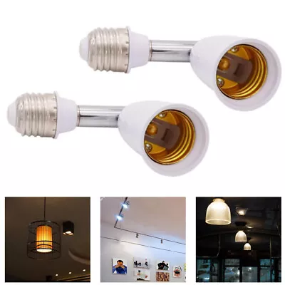 2 Pack E26/E27 Light Socket Extender Screw Base Light Converter Socket Extender • $10.98