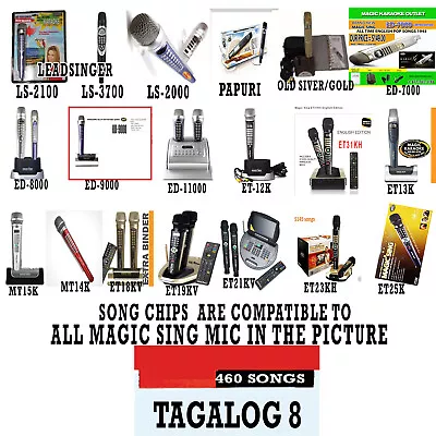 Tagalog 8 SONGCHIP Magic Sing Karaoke Compatible Pinoy Kanta Sawa Videoke You Do • $49