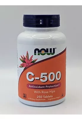 NOW FOODS Vitamin C-500 Antioxidant With Rose Hips - 250 Veg Capsules • $12.99