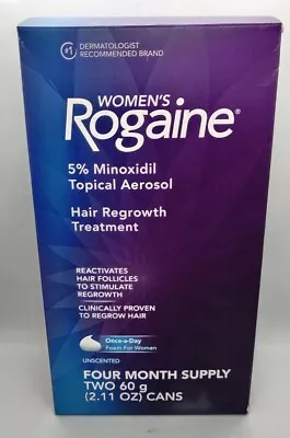 NIB Women's Rogaine 5% Minoxidil Topical Hair Regrowth Treatment 4mo EXP 11/24 • $32.99