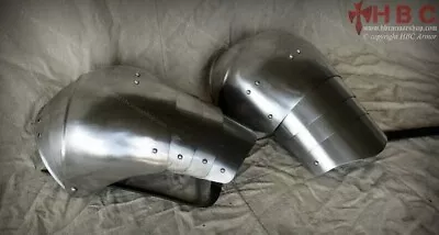 Medieval Natomical Pauldron Shoulder Armour For HMB IMCF ACL Steel FIghting Spo • $75