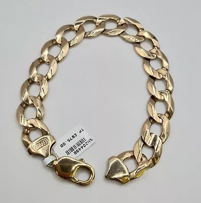 9ct Yellow Gold Curb Bracelet 21cm 30.3g • £875