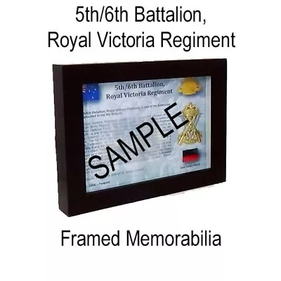 5th/6th Battalion Royal Victoria Regiment (5/6 RVR) - Framed Memorabilia • £46.68