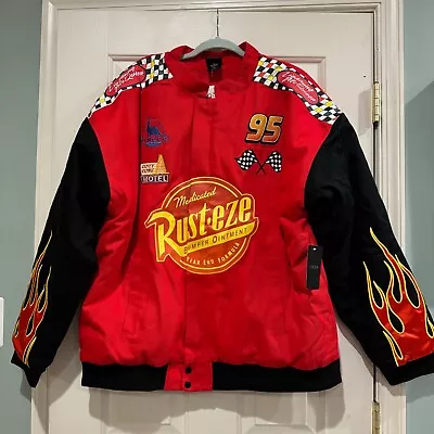 Size XL Disney Pixar Cars Lightning McQueen Racing Jacket BoxLunch Exclusive NWT • $150