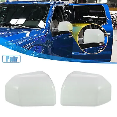 Rearview Top Half Mirror Cover Caps Overlay For Ford F150 F-150 Z1 Oxford White • $40.99