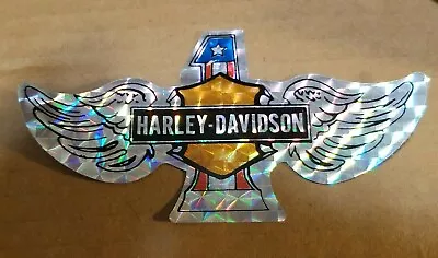 HARLEY DAVIDSON WINGS PRISM STICKER VINTAGE 1970's MOTORCYCLE CHOPPER DECAL 2x4  • $9.95