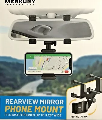 Rearview Mirror Phone Mount For Smartphones Up To 3.25  Wide New • $12.99