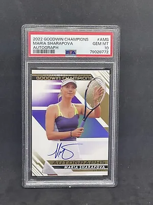Maria Sharapova 2022 Upper Deck Goodwin Champions Autographs On Card Auto PSA 10 • $726.97