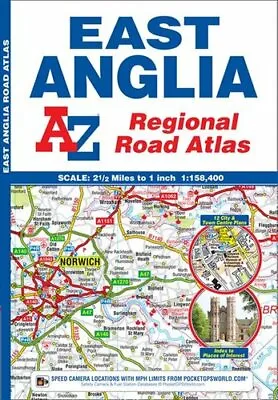 East Anglia Regional Road Atlas By Geographers' A-Z Map Company 9781843487951 • £7.99