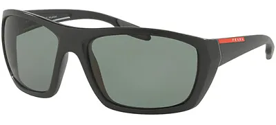 $349.95 • Buy POLARIZED New PRADA Matte Black Green Sport Sunglasses SPS 06S 1BO 5X1 PS 06SS