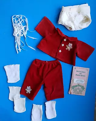 LOT  TLC Vintage Cabbage Patch Doll Clothes Birth Cert. Diaper Socks Ribbons • $9.99