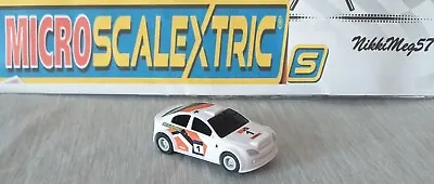 £10.99 • Buy Micro Scalextric Hornby White Dirt Rally Racers Car No 1 Lenny 1:64 12V PreLoved