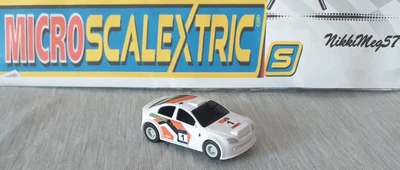 £10.99 • Buy Micro Scalextric Hornby White Dirt Rally Racers Car No 1 Lenny 1:64 12V PreLoved
