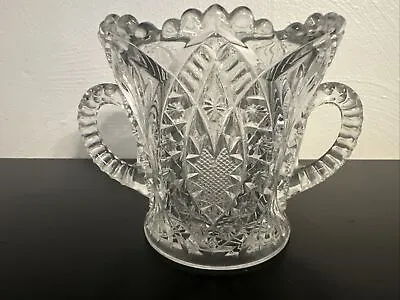Vintage EAPG Bryce Higbee Glass Arrowhead In Oval Madora Sugar Bowl No Lid • $14.75