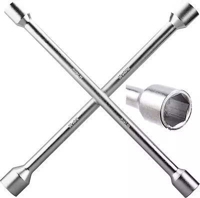 Four Way Tire Iron 4 Way Universal Car Lug Wrench Nut Cross Flat Repair Tool 14  • $24.99